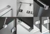 Radaway Euphoria KDJ Kabina prysznicowa 80x80 prawa szkło przejrzyste + brodzik Delos C + syfon 383512-01R/383241-01R/383051-01/SDC0808-01